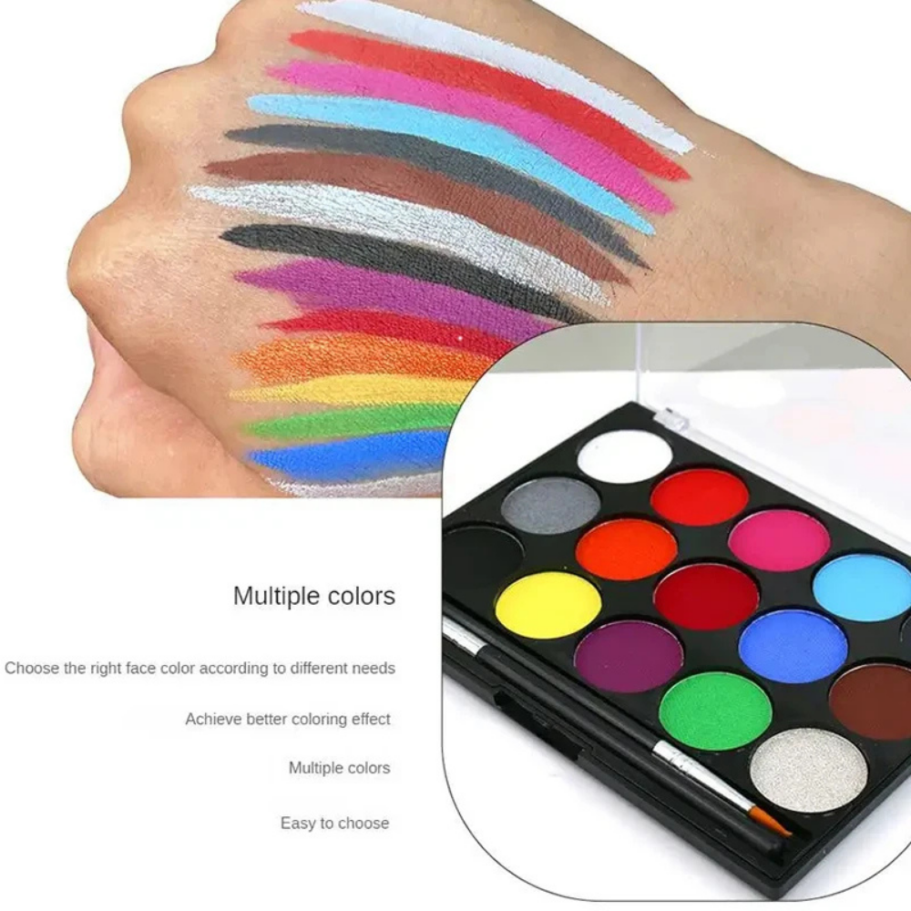 Soccer Ball Face Paint Set With 15 Colors For Creative Designs | Temsk