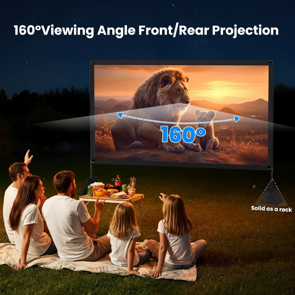 Portable Outdoor Projector Screen With Stand For Easy Setup | Temsk