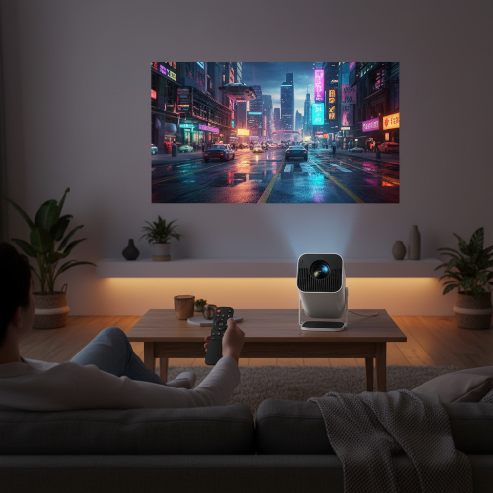 1080P Wireless Portable Mini Projector For Home Theater Streaming | Temsk