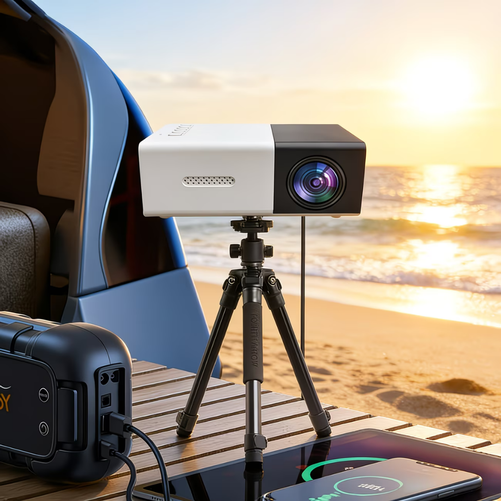 1080P Portable Mini Projector For Home Theater, Compact And Lightweight | Temsk