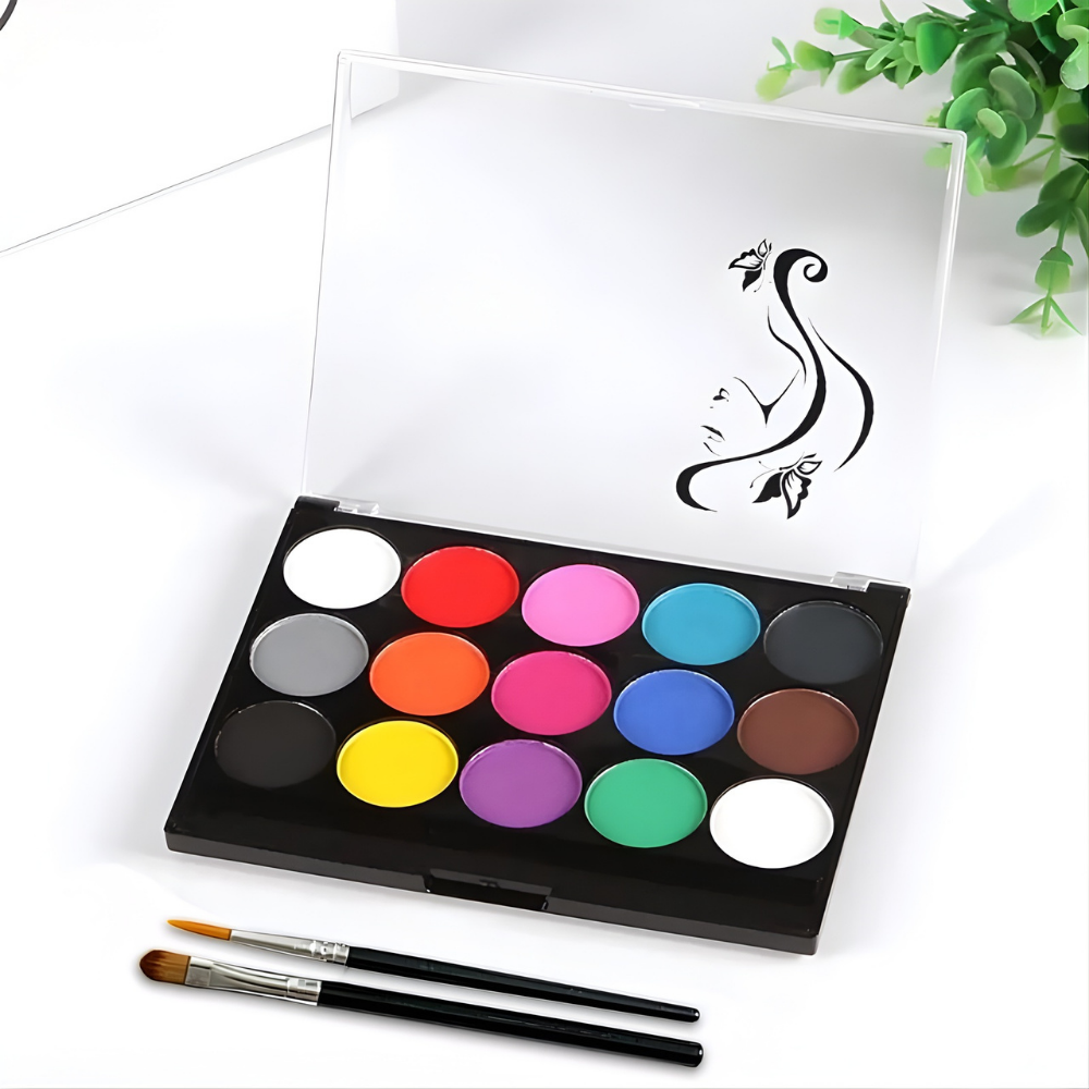 Soccer Ball Face Paint Set With 15 Colors For Creative Designs | Temsk