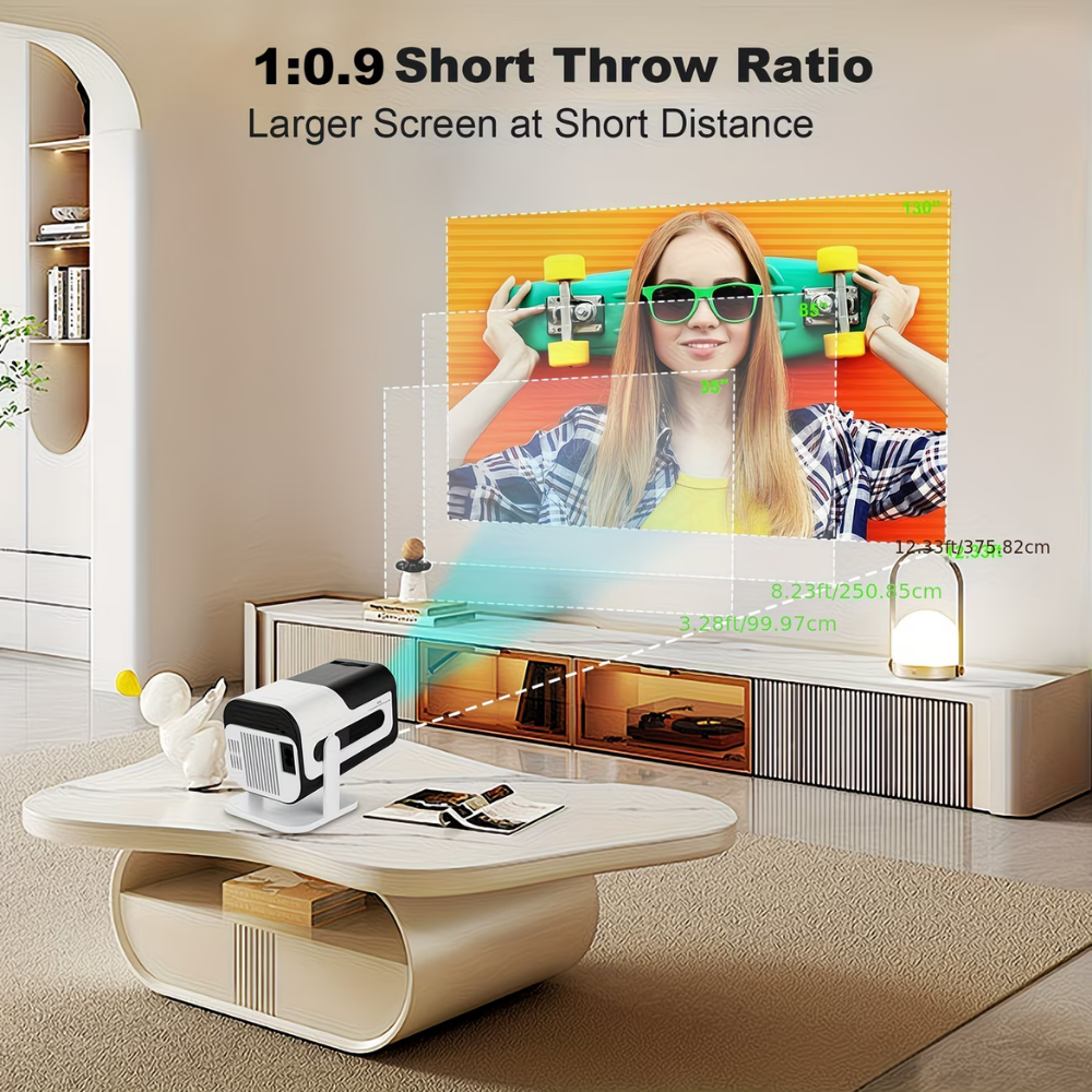 Compact WiFi Bluetooth Projector For Portable HD Viewing | Temsk