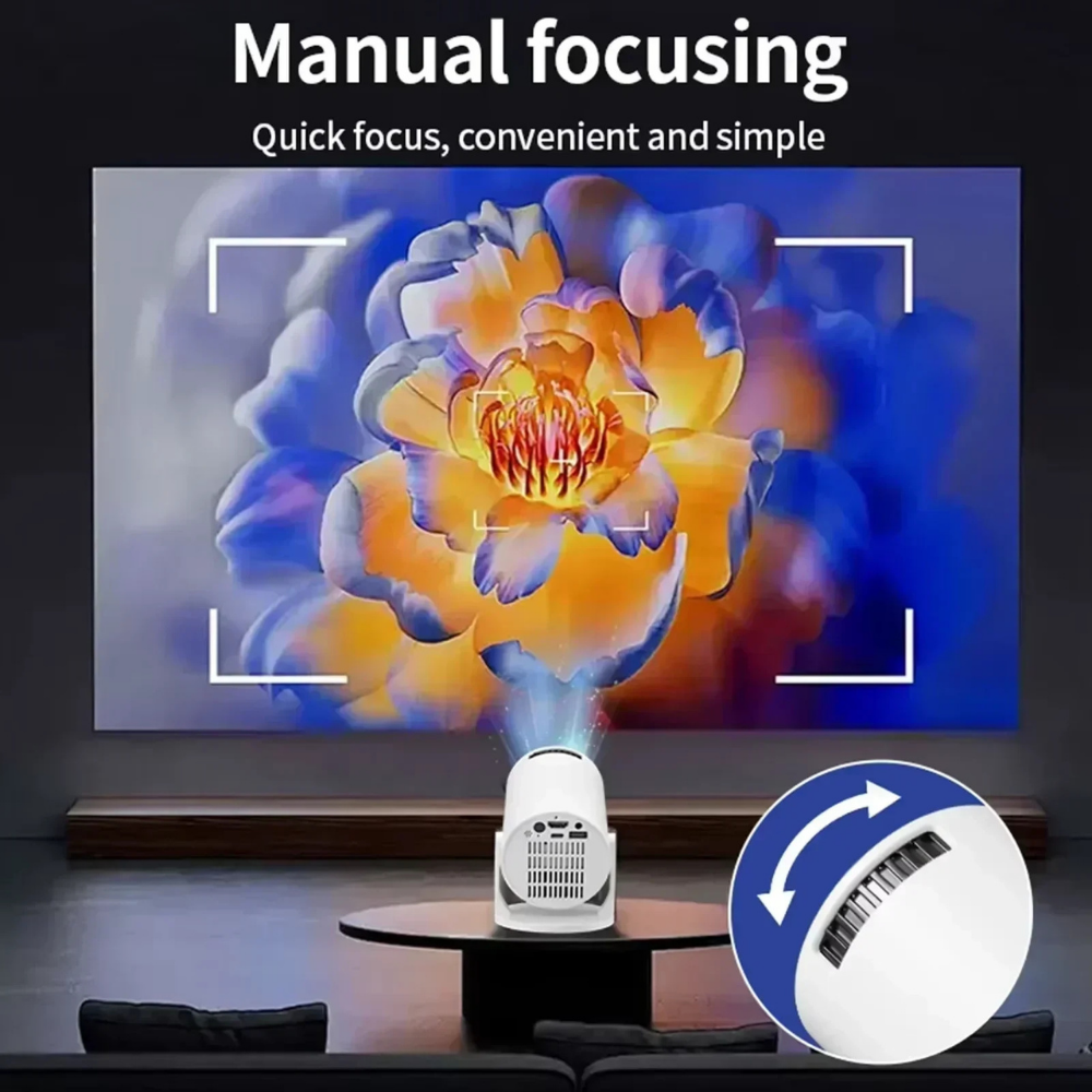 Compact 4K Enabled WiFi Projector With Bluetooth For Home And Outdoor Use | Temsk