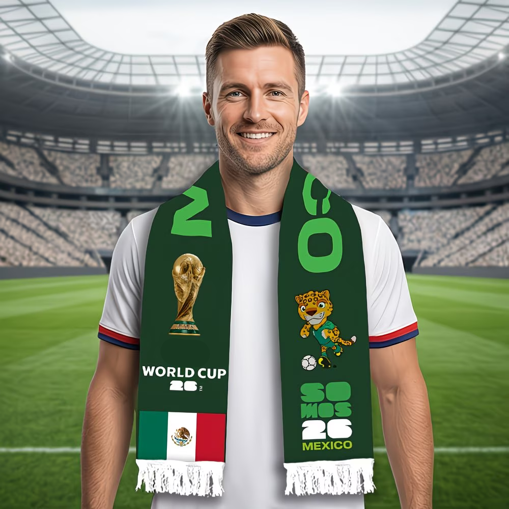 Mexiko-Flagge WM-Fußballschal für echte Fans und Unterstützer | Temsk