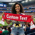Fußballfanschal mit individuellem Text und Mexiko-Flaggenbanner | Temsk