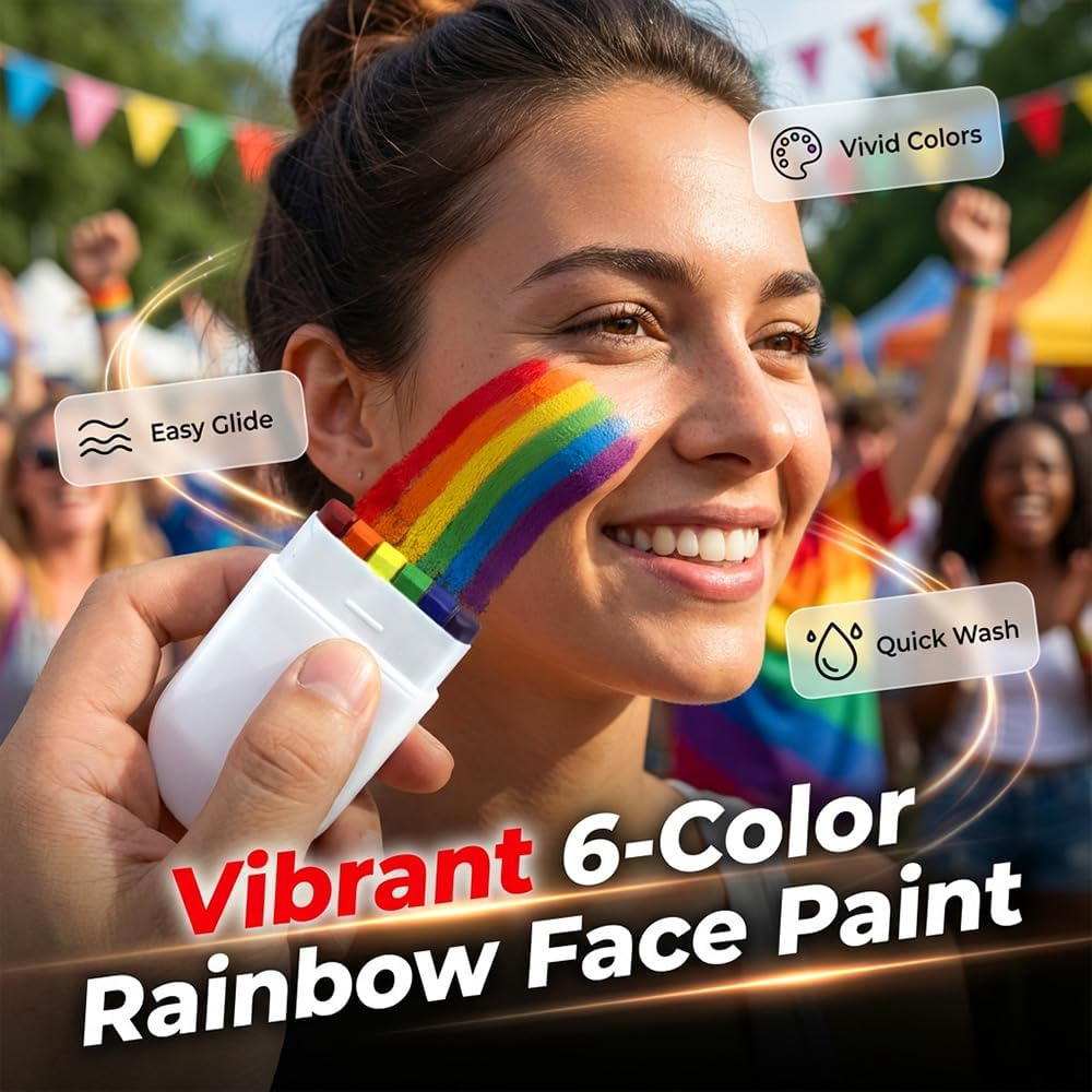 Rainbow Paint Stick For Festivals And Sports Events | Temsk
