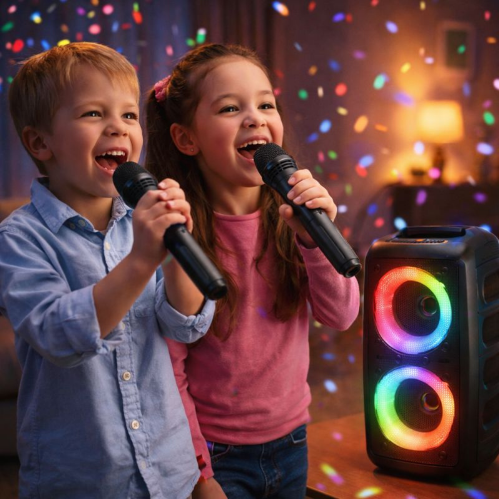 Karaoke System With Portable Speaker And Microphones | Temsk