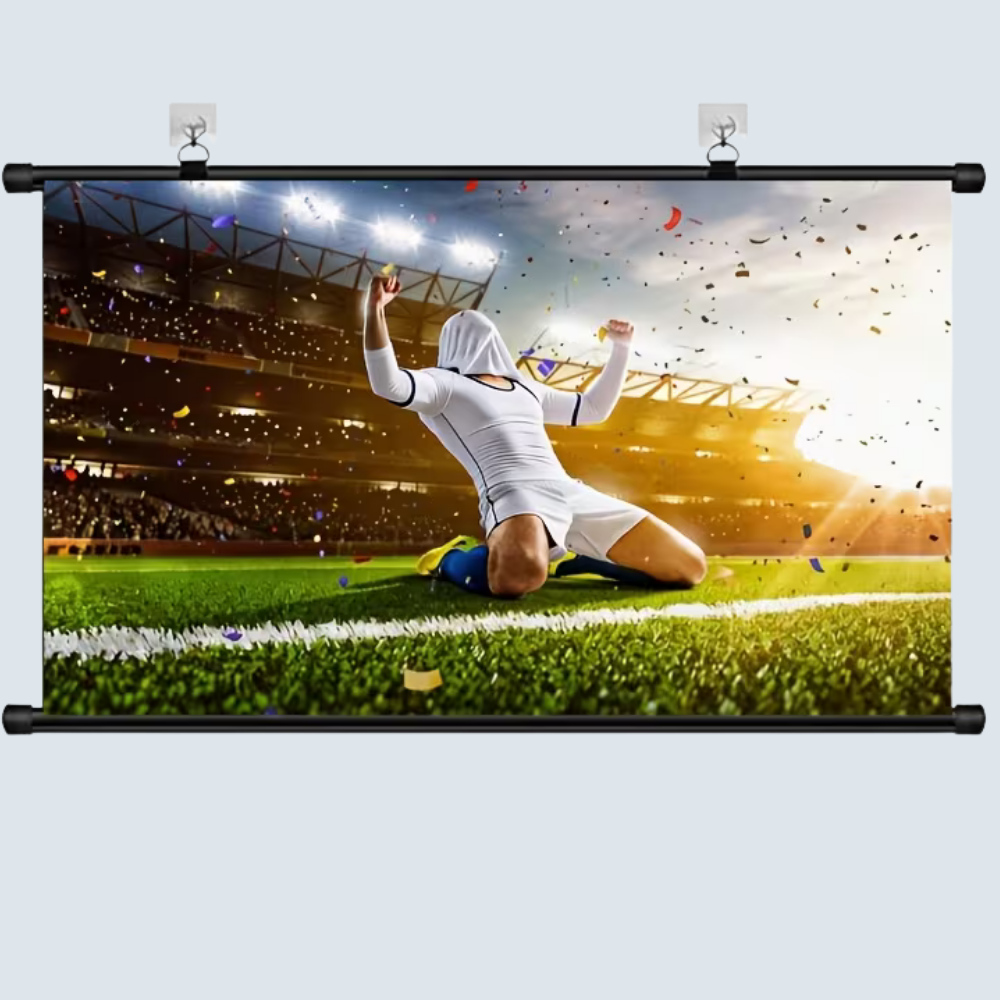 Tragbare HD-Leinwand für Filme und Sport 16:9 Breitbild | Temsk