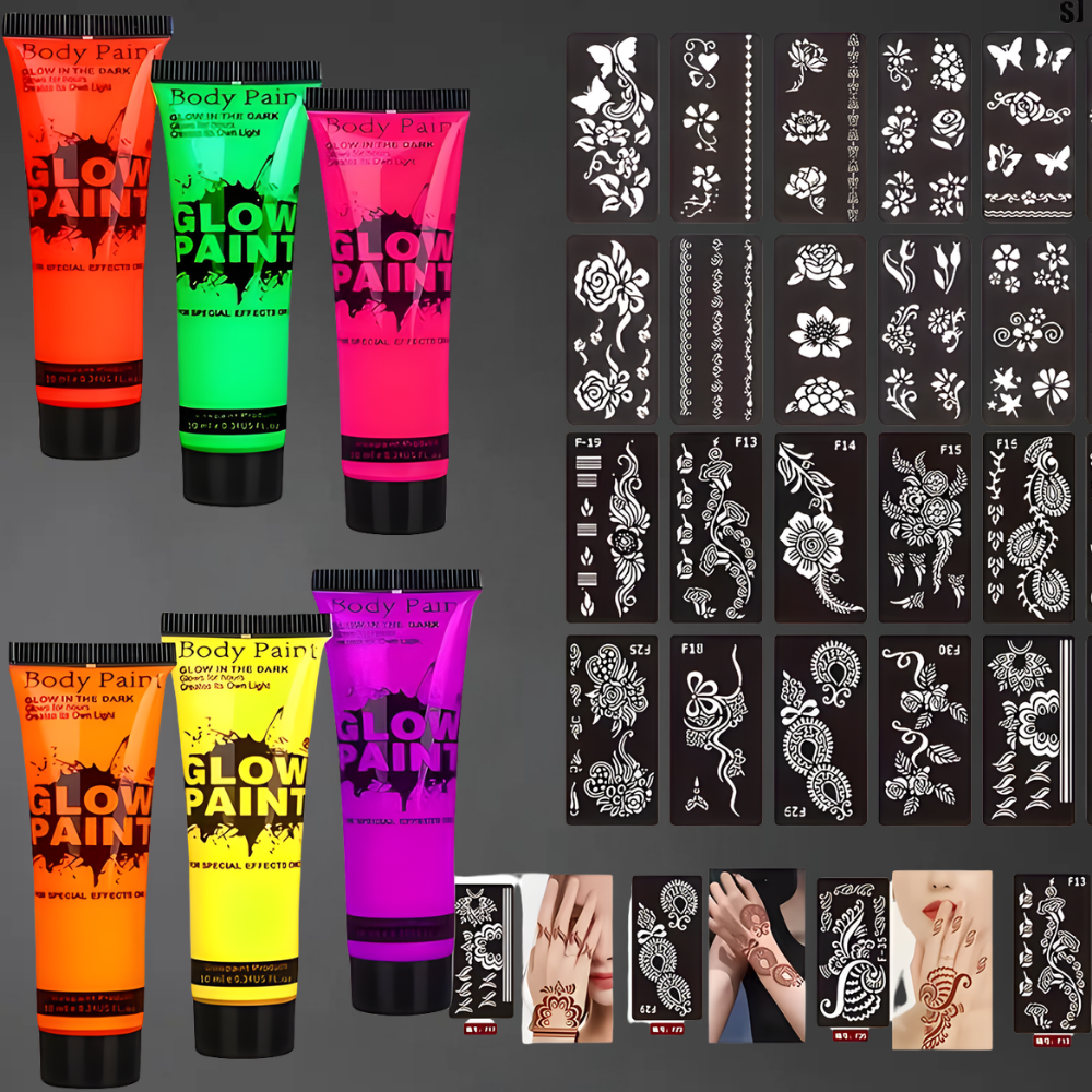 UV Glow Neon Body Paint Kit For Parties And Events | Temsk