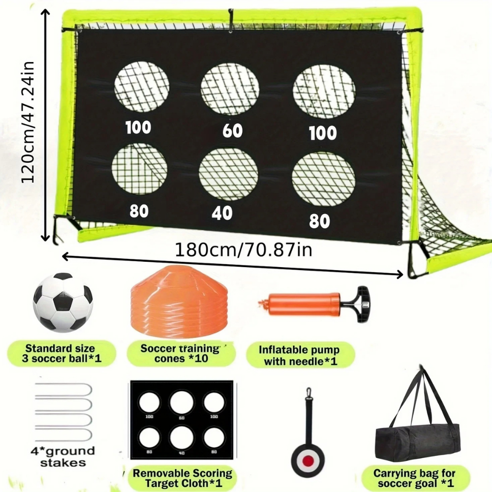 Porta da calcio portatile per allenamento di precisione al tiro | Temsk
