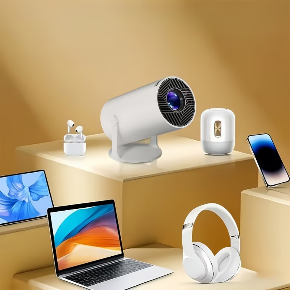 1080P Wireless Portable Projector With 180 Degree Rotation | Temsk