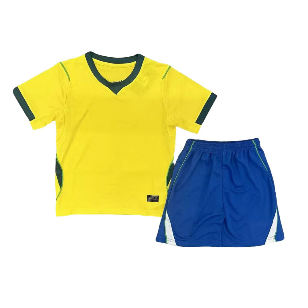 Brazil Jersey World Cup Kids 2026 Quick Dry Soccer Uniform Set | Temsk