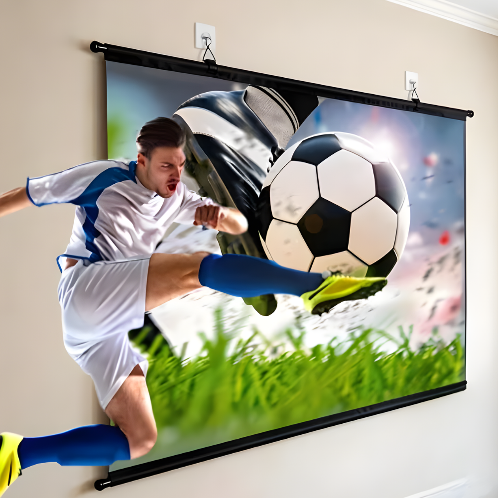 Tragbare HD-Leinwand für Filme und Sport 16:9 Breitbild | Temsk