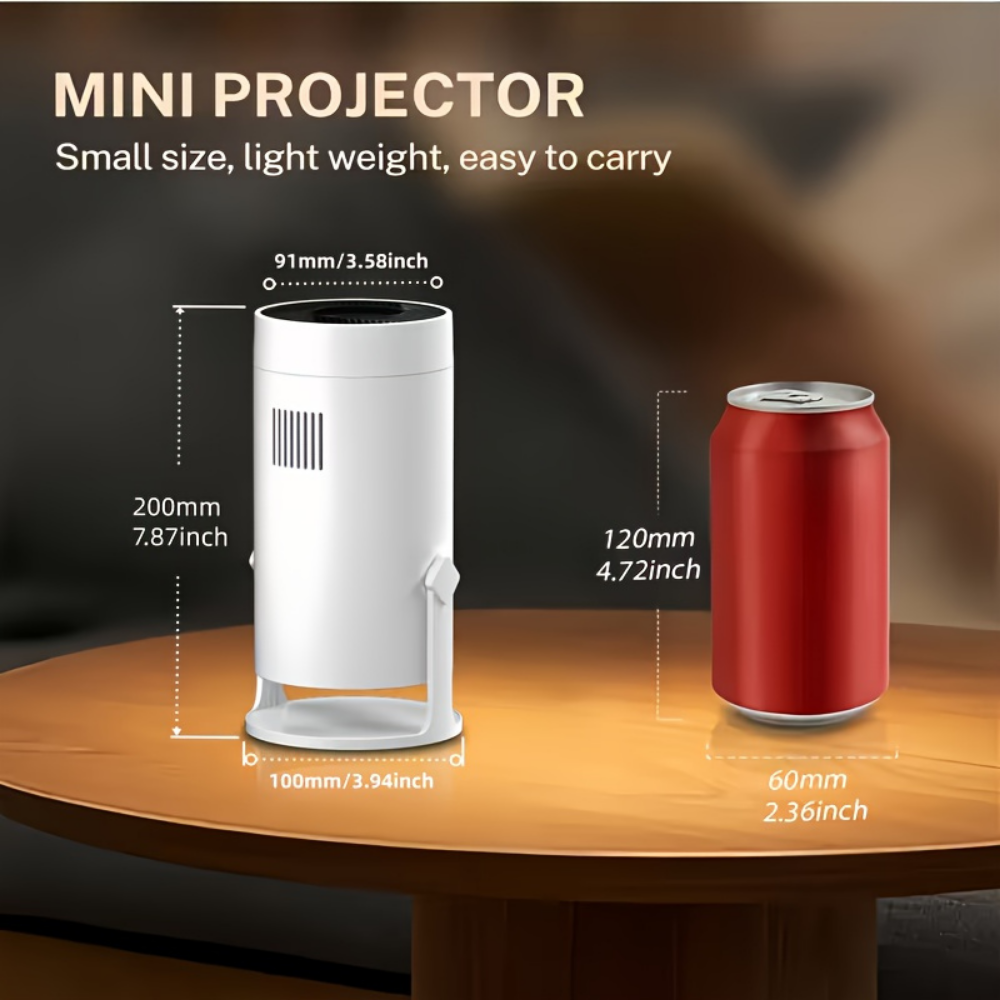 1080P Wireless Portable Projector With 180 Degree Rotation | Temsk