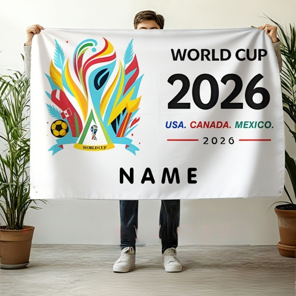 Mexiko-Flaggen-Wandbanner für Fußballfans mit individuellem Namen | Temsk