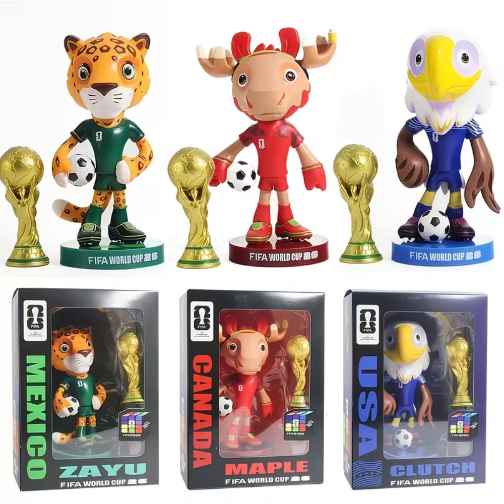 Airhorn-Set für WM-Events mit Megafon und Maskottchen-Figur | Temsk