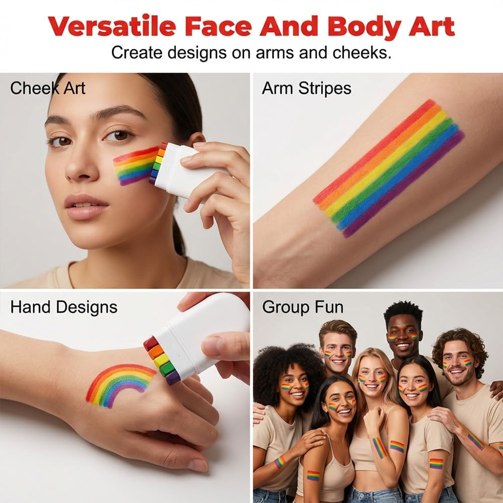 Rainbow Paint Stick For Festivals And Sports Events | Temsk