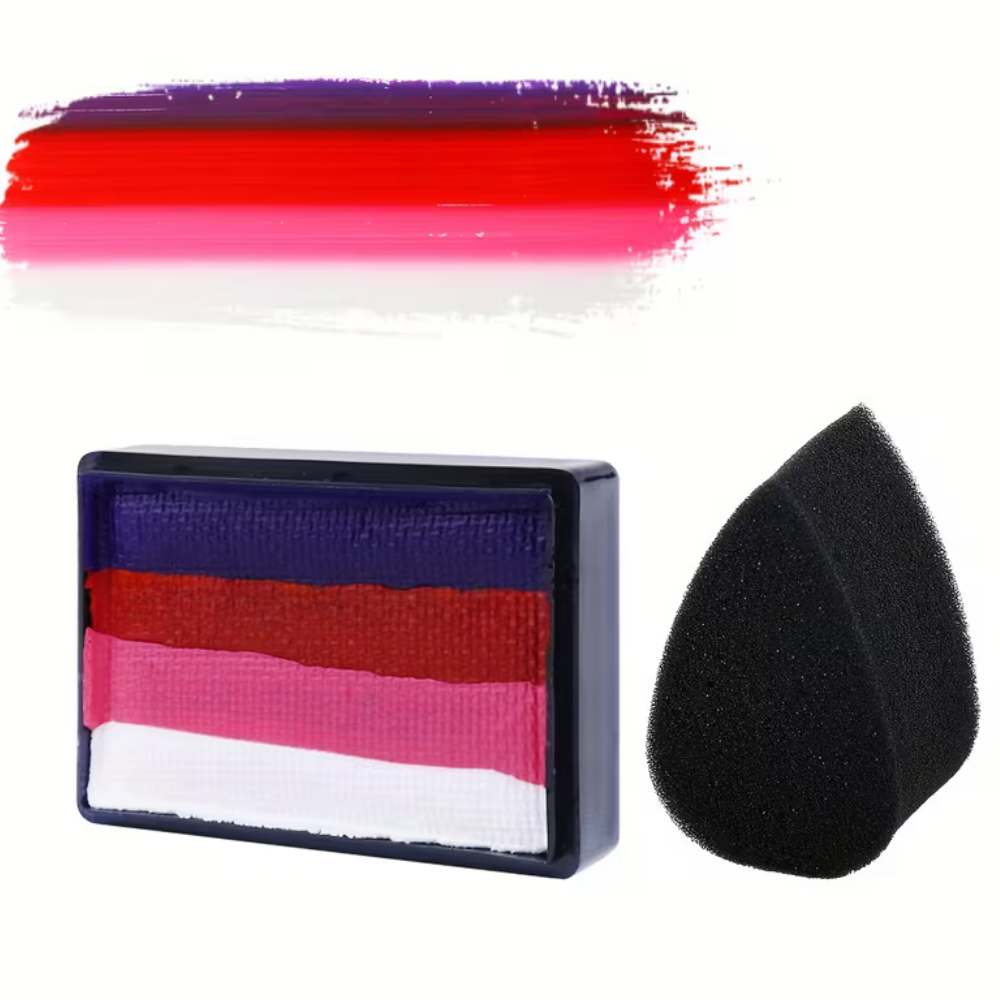 Neon Soccer Ball Body Paint Set With Split Cake Palette UV Glow For Parties | Temsk