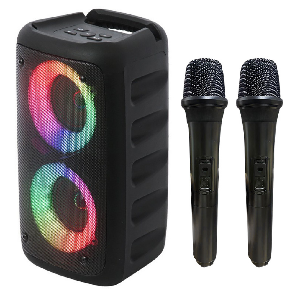 Karaoke System With Portable Speaker And Microphones | Temsk