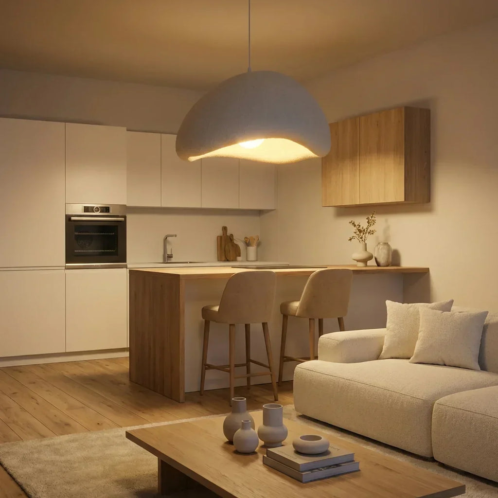 Galet Air Pendant Light With Organic Stone Form Design | Temsk