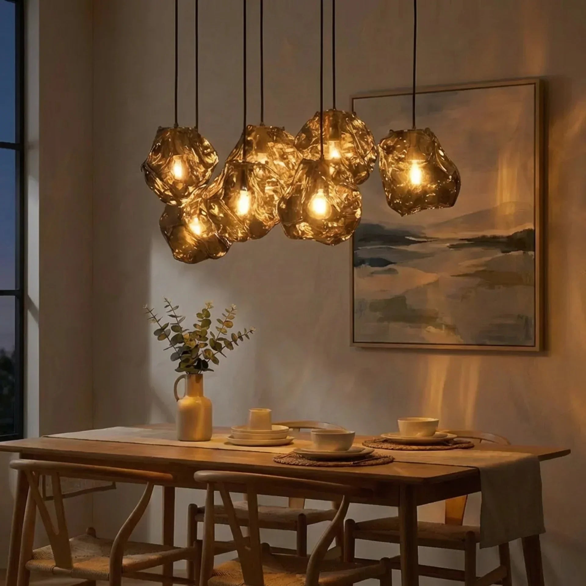 Organic Lava Glass Pendant Light Fixture for Modern Interiors | Temsk