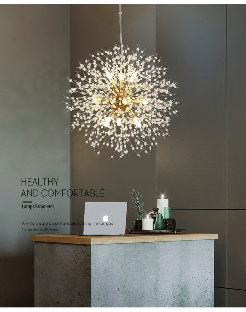 Elegant Dandelion Crystal Pendant Light For Modern Interiors | Temsk