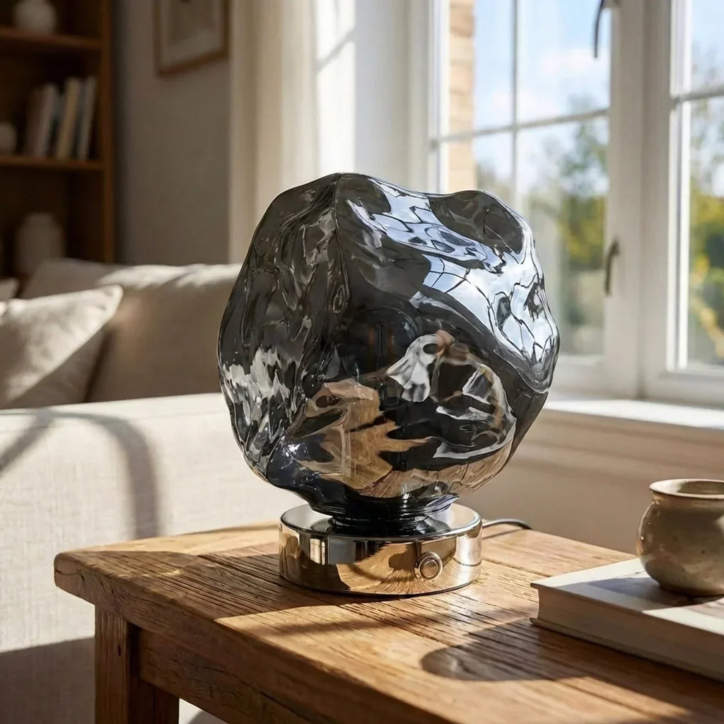 Organic Lava Glass Table Lamp For Interiors And Modern Decor | Temsk
