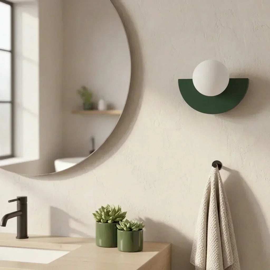 Wall Mounted Sconce Light in Semi Circle Metal With Integrated LED | Temsk