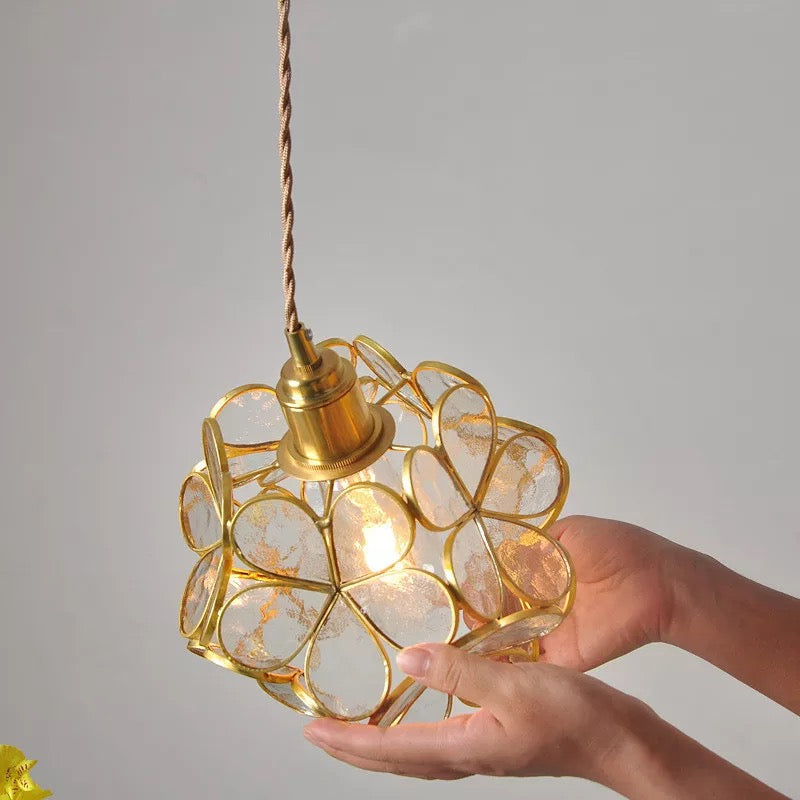 Liora Glass Flower Pendant Light for Living Rooms and Homes | Temsk