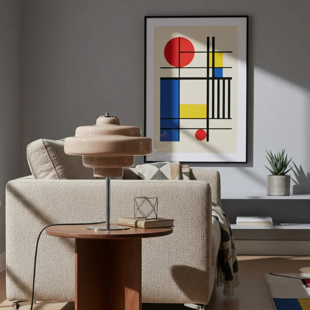 Coloured Glass Table Lamp In Bauhaus Style Pendant | Temsk