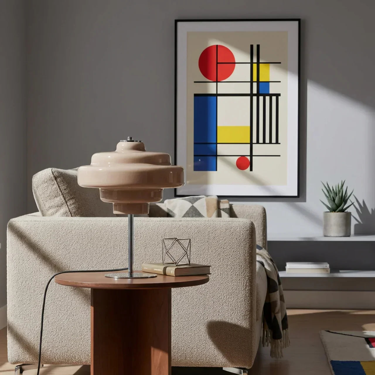 Coloured Glass Table Lamp In Bauhaus Style Pendant | Temsk