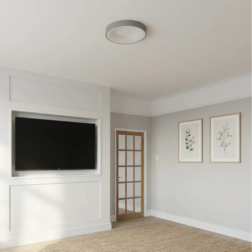 Flush Mount Ceiling Light With Hollow Centre LED Design | Temsk