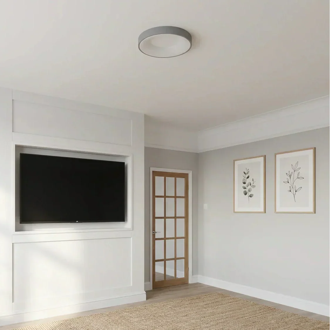 Flush Mount Ceiling Light With Hollow Centre LED Design | Temsk