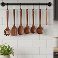 Teak Kitchen Utensil Set For Elegant Cooking In Modern Kitchen | Temsk