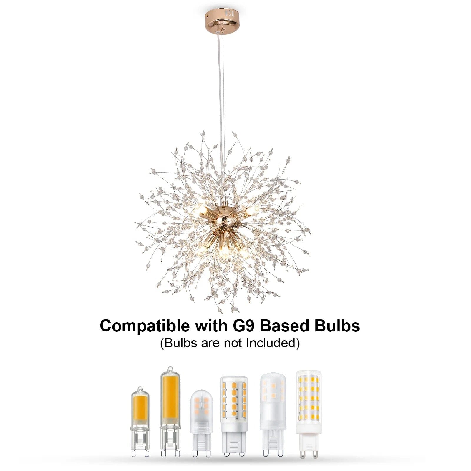 Dandelion Inspired Modern Pendant Light In Iron And Acrylic | Temsk