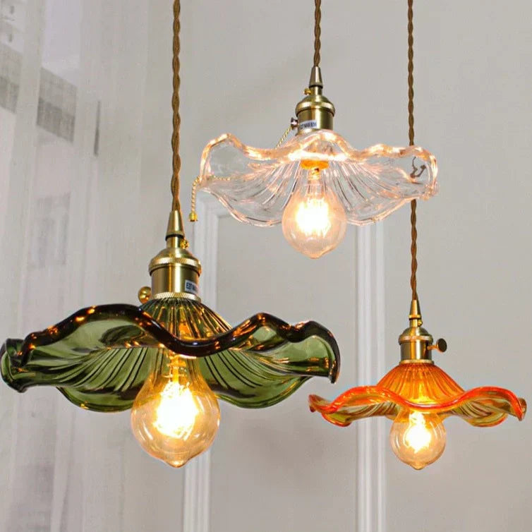 Lyra Glass Pendant Lights With Nordic Floral Motifs | Temsk