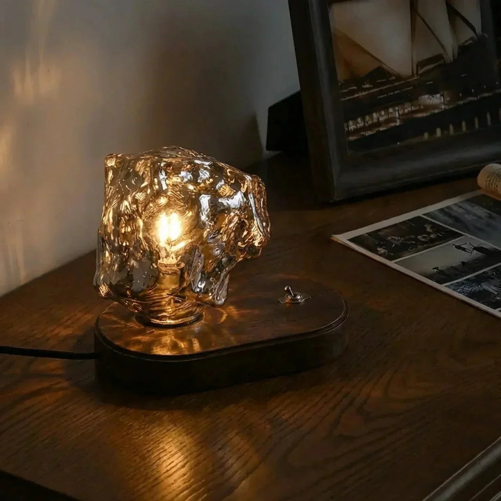 Organic Glass Table Lamp Lighting Fixture For Elegant Interiors | Temsk