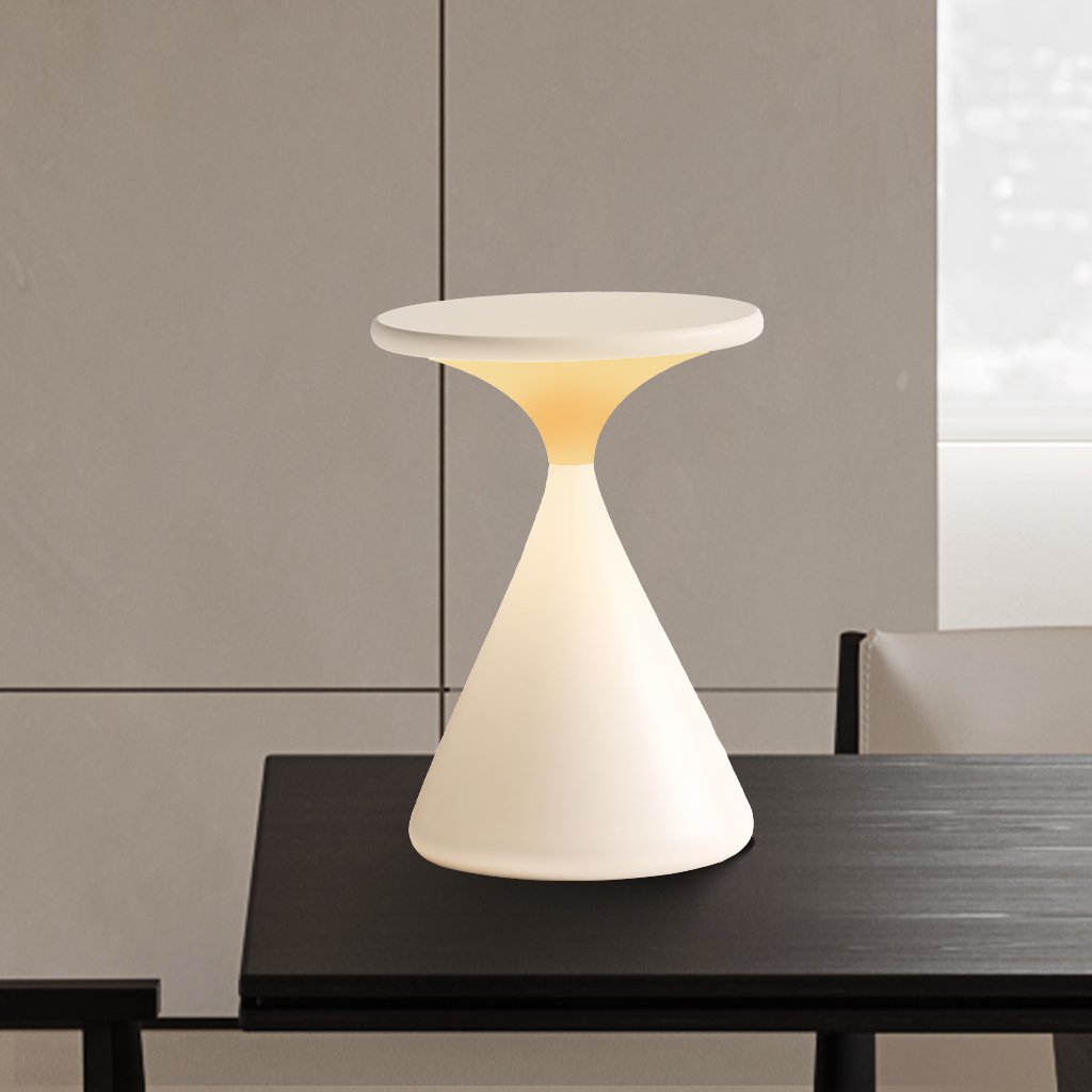 Aurora Sanduhr-Tischlampe mit kabellosem Licht | Temsk