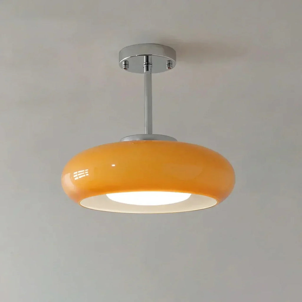 Bauhaus Glass Ceiling Light, Disc Form Light Fixture | Temsk