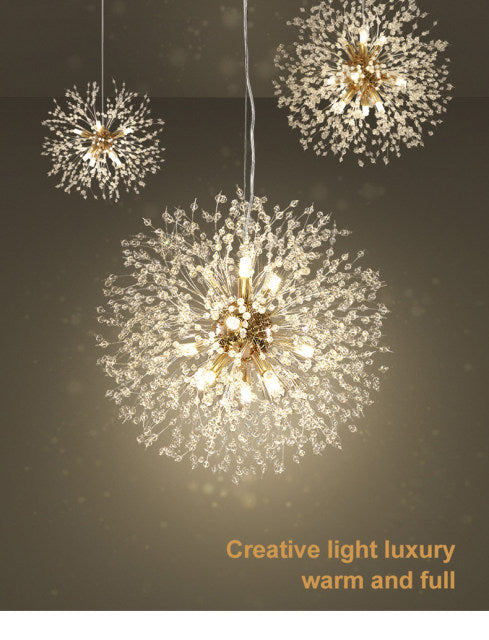 Elegant Dandelion Crystal Pendant Light For Modern Interiors | Temsk