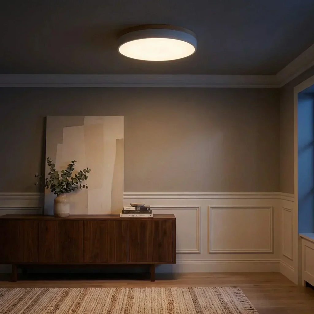 Wood Trim LED Ultra Thin Flush Mount Ceiling Light | Temsk