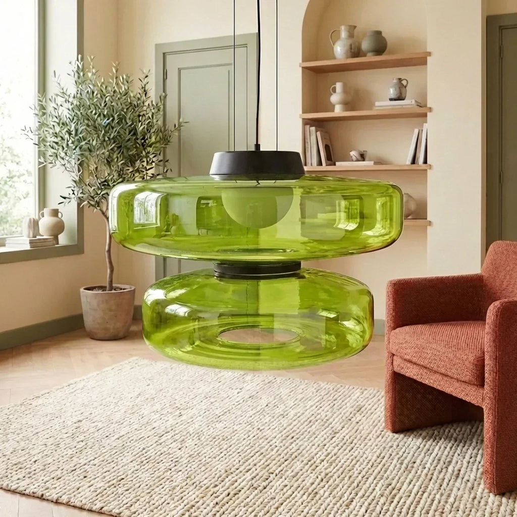 Tiered Glass Pendant Light With Integrated LED Bauhaus Style | Temsk