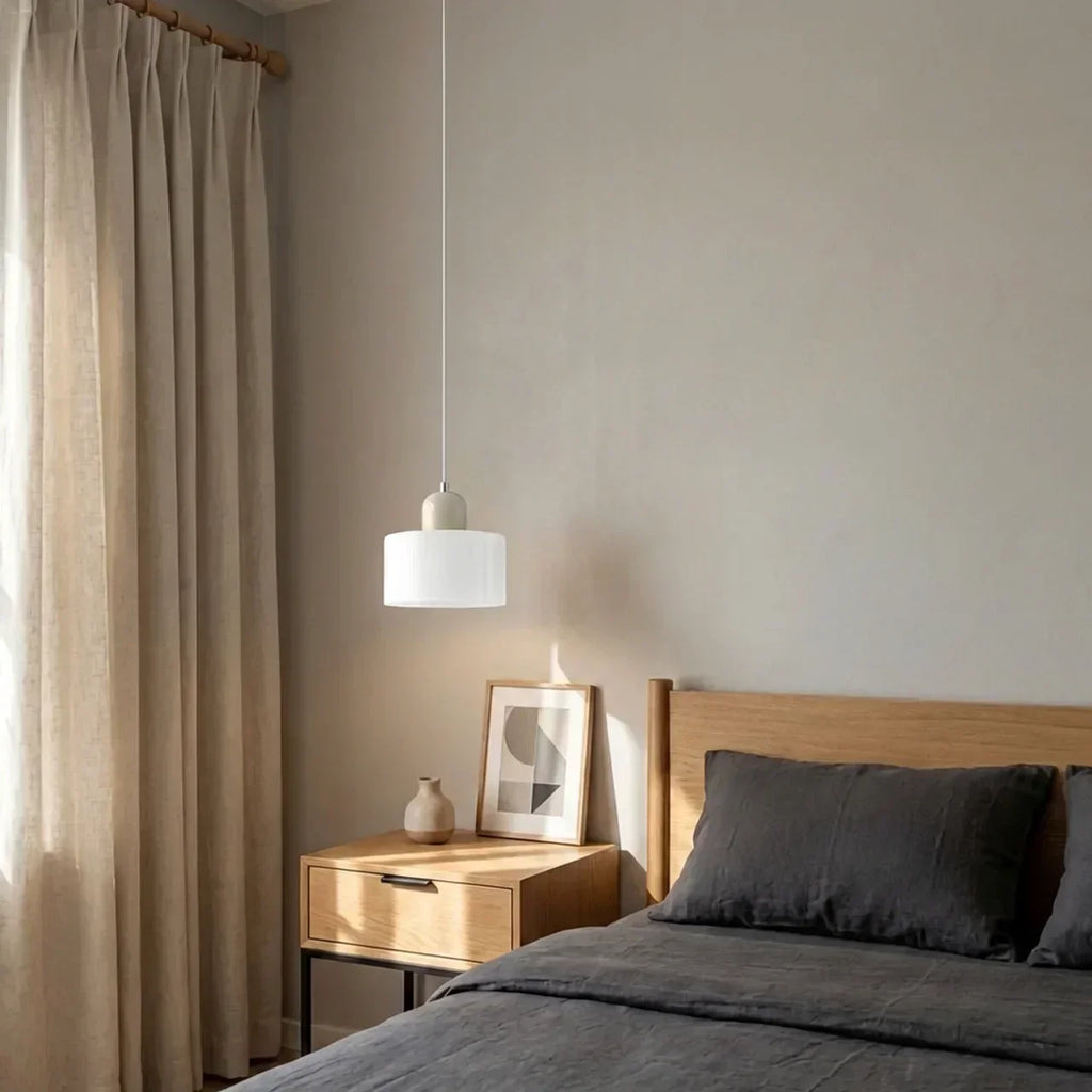 Glass Flush Mount Ceiling Light With Soft Coloured Shade | Temsk