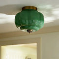 Lampada a soffitto semi-incassata con finitura in vetro latte vintage | Temsk
