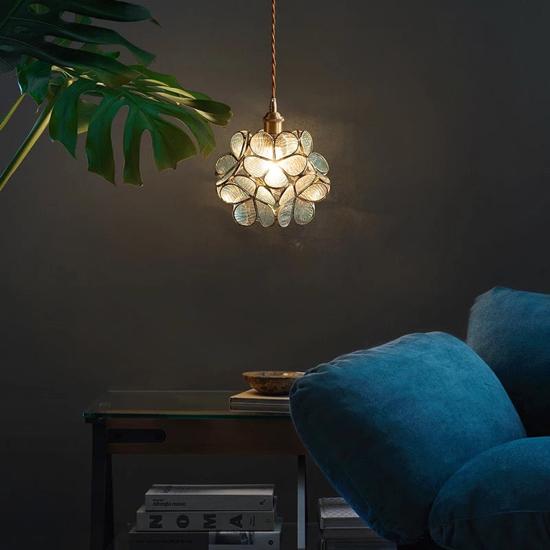 Liora Glass Flower Pendant Light for Living Rooms and Homes | Temsk