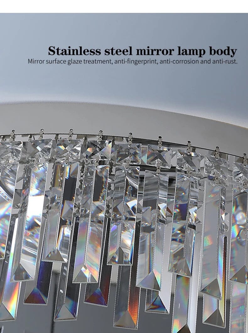 Empressa Crystal Lighting Collection Featuring Stainless Steel And K9 Crystals | Temsk