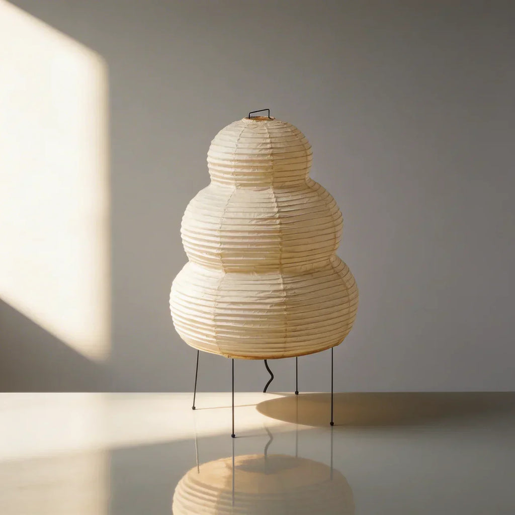 Rice Paper Floor Lamp With Layered Paper Shade | Temsk