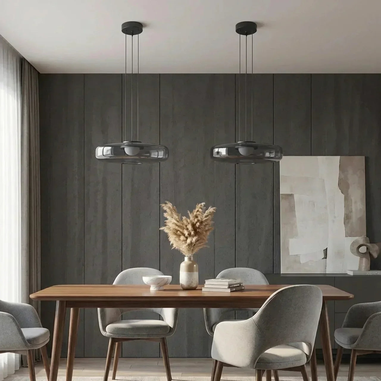 Tiered Glass Pendant Light With Integrated LED Bauhaus Style | Temsk