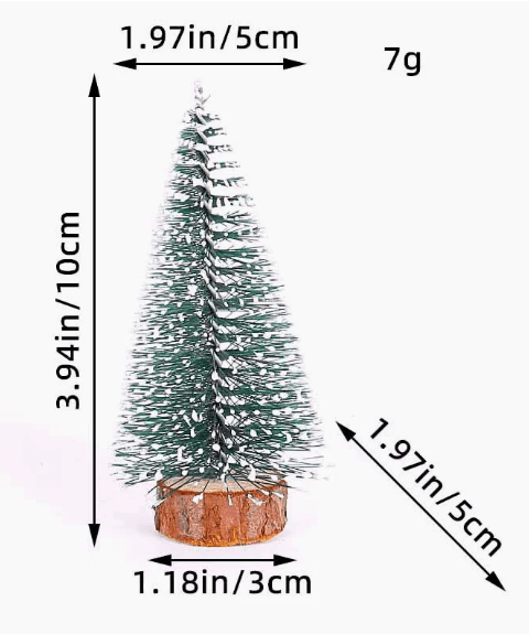 FrostSprig Flocked Mini Fir Set, 5 Pieces For Christmas Decoration | Temsk