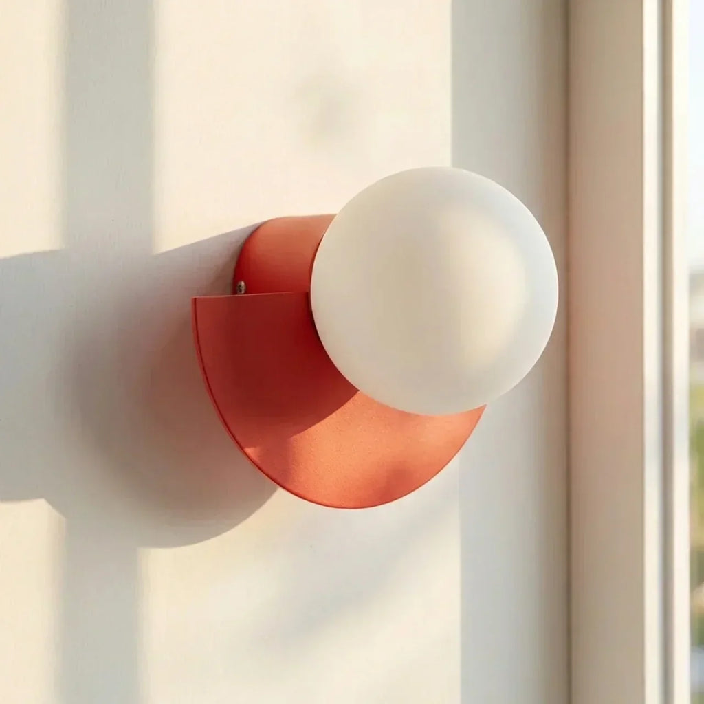 Wall Mounted Sconce Light in Semi Circle Metal With Integrated LED | Temsk